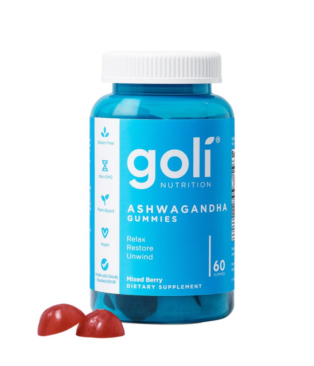 Gomitas de bayas mixtas GOLI Ashwagandha, 60 CT