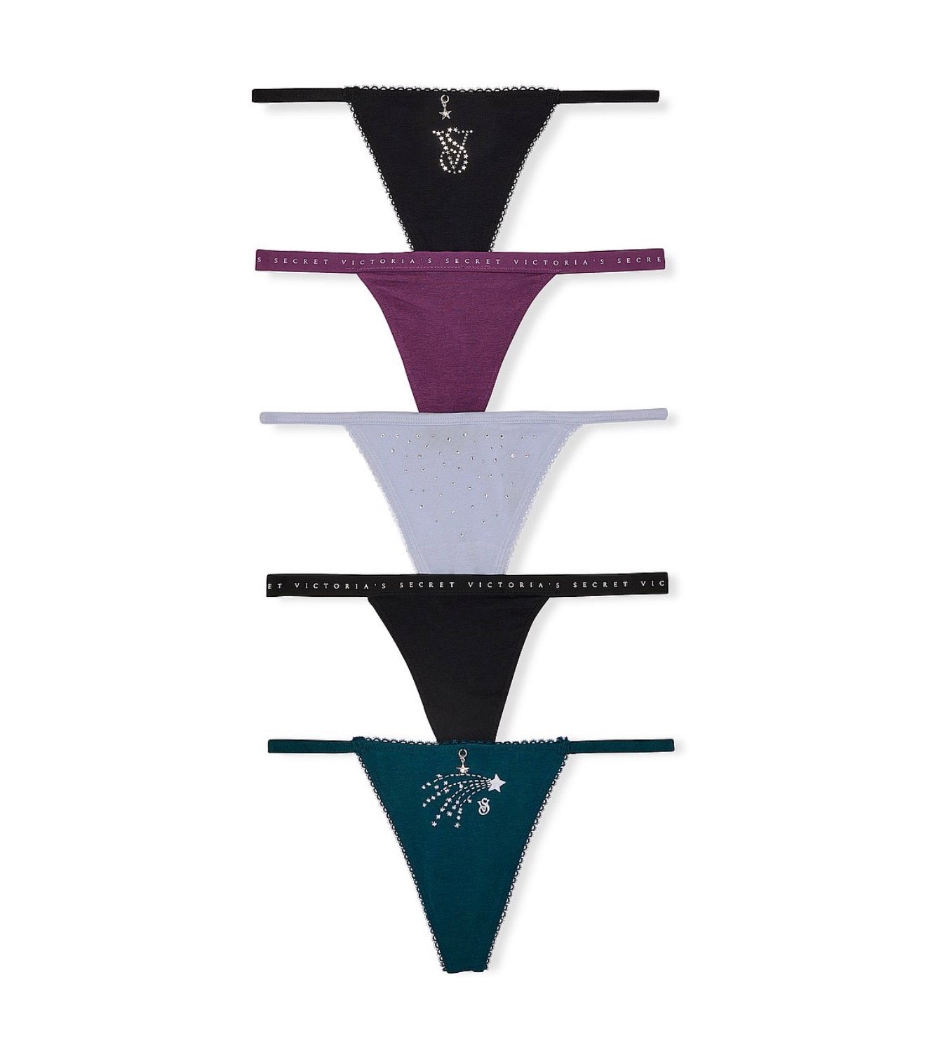 Victoria’s Secret 5-Pack Cotton V-String Panty