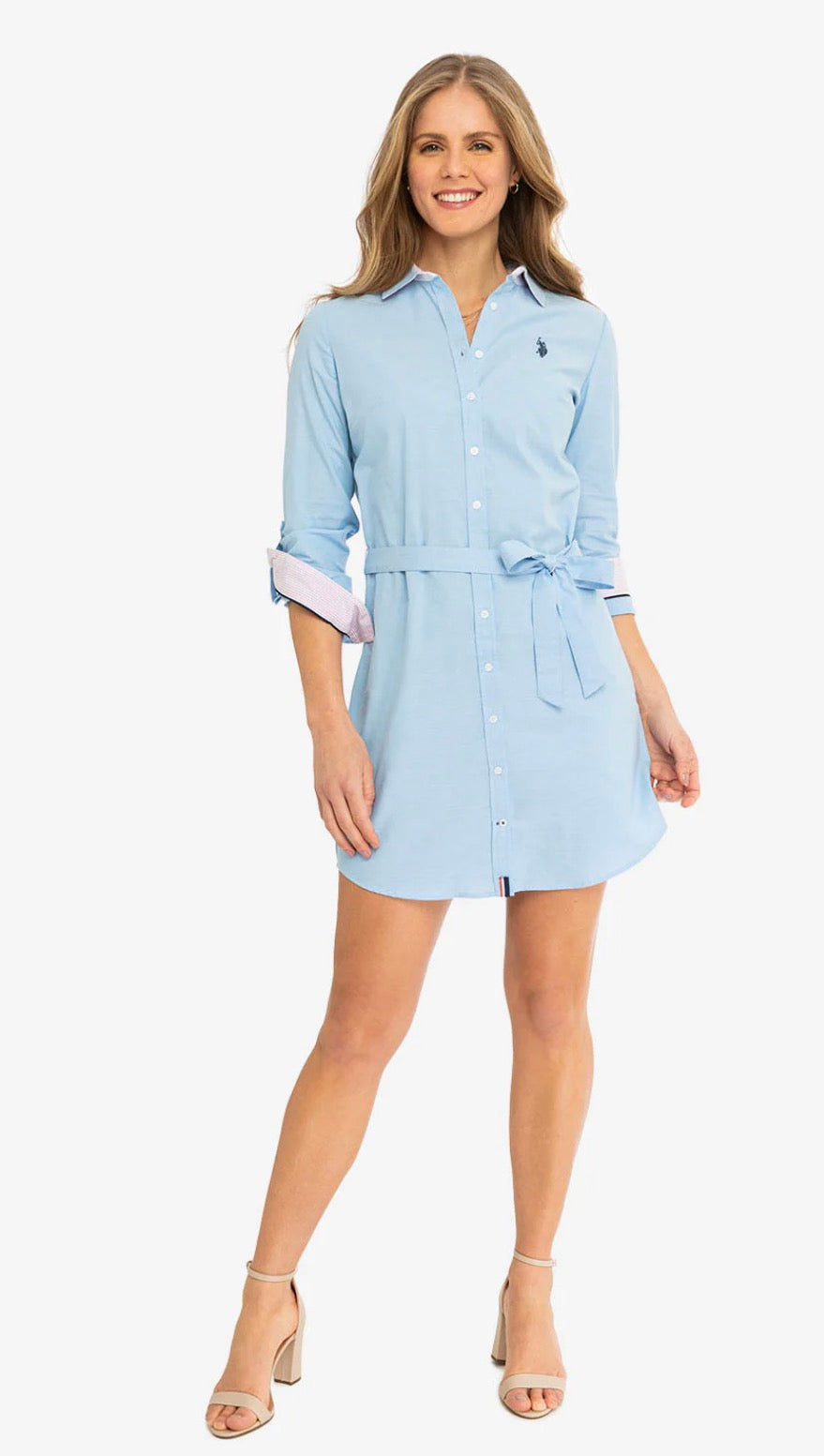 VESTIDO US POLO ASSN. OXFORD SÓLIDO