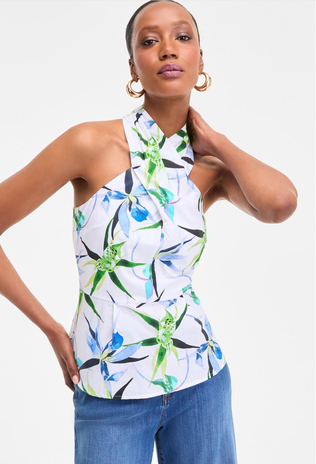 Blusa INC Top de cuello halter para mujer