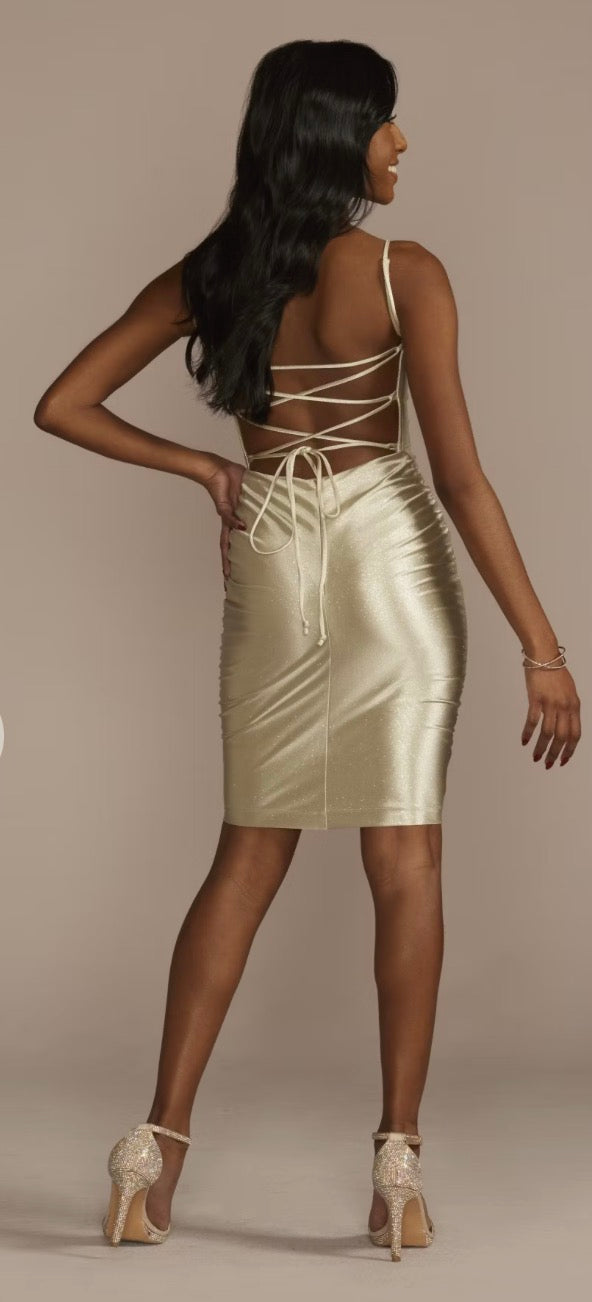 Vestido Dorado Mujer