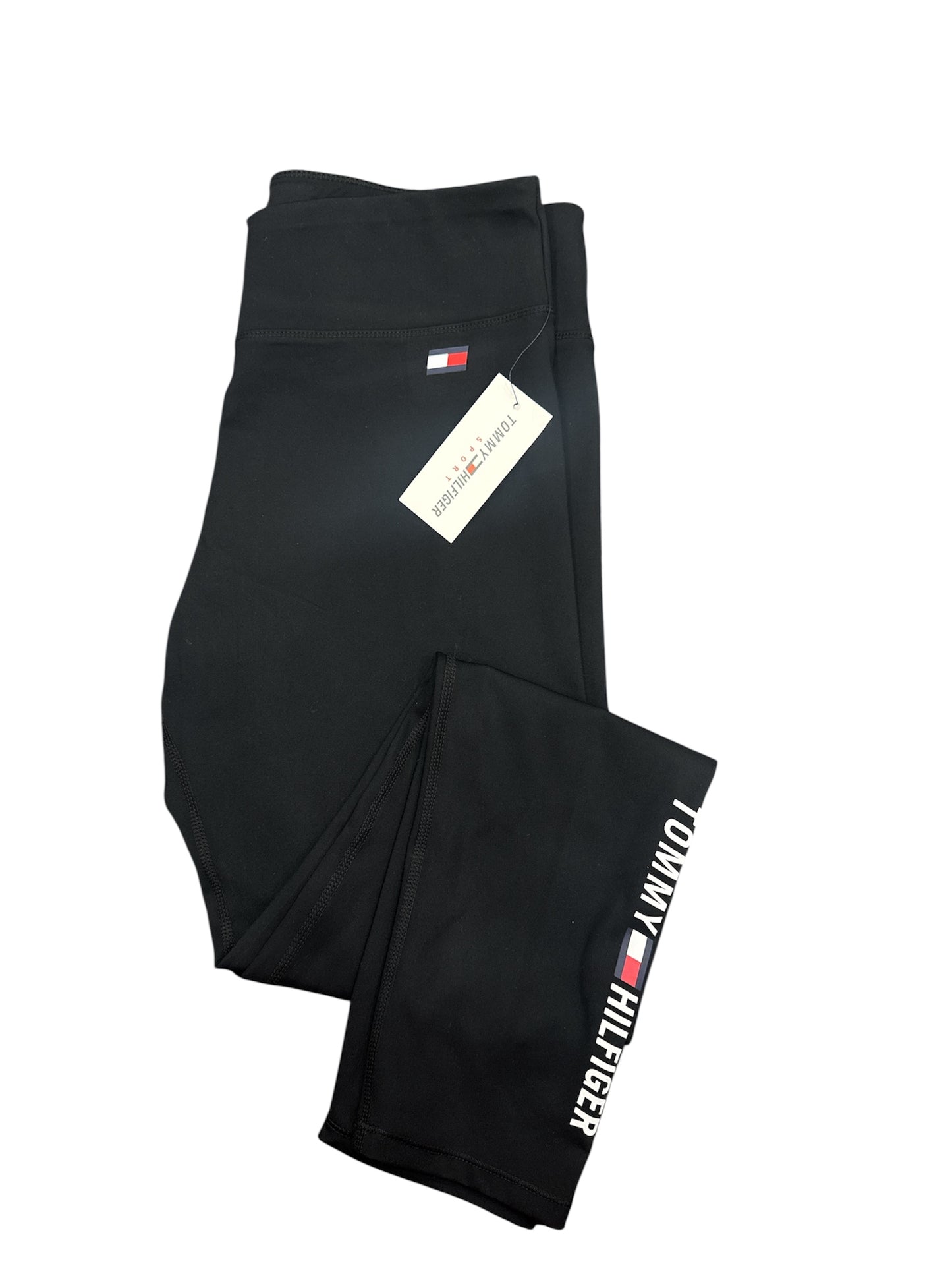 Pantalones Tommy Hilfiger con logo abajo de cintura alta de alto rendimiento para mujer