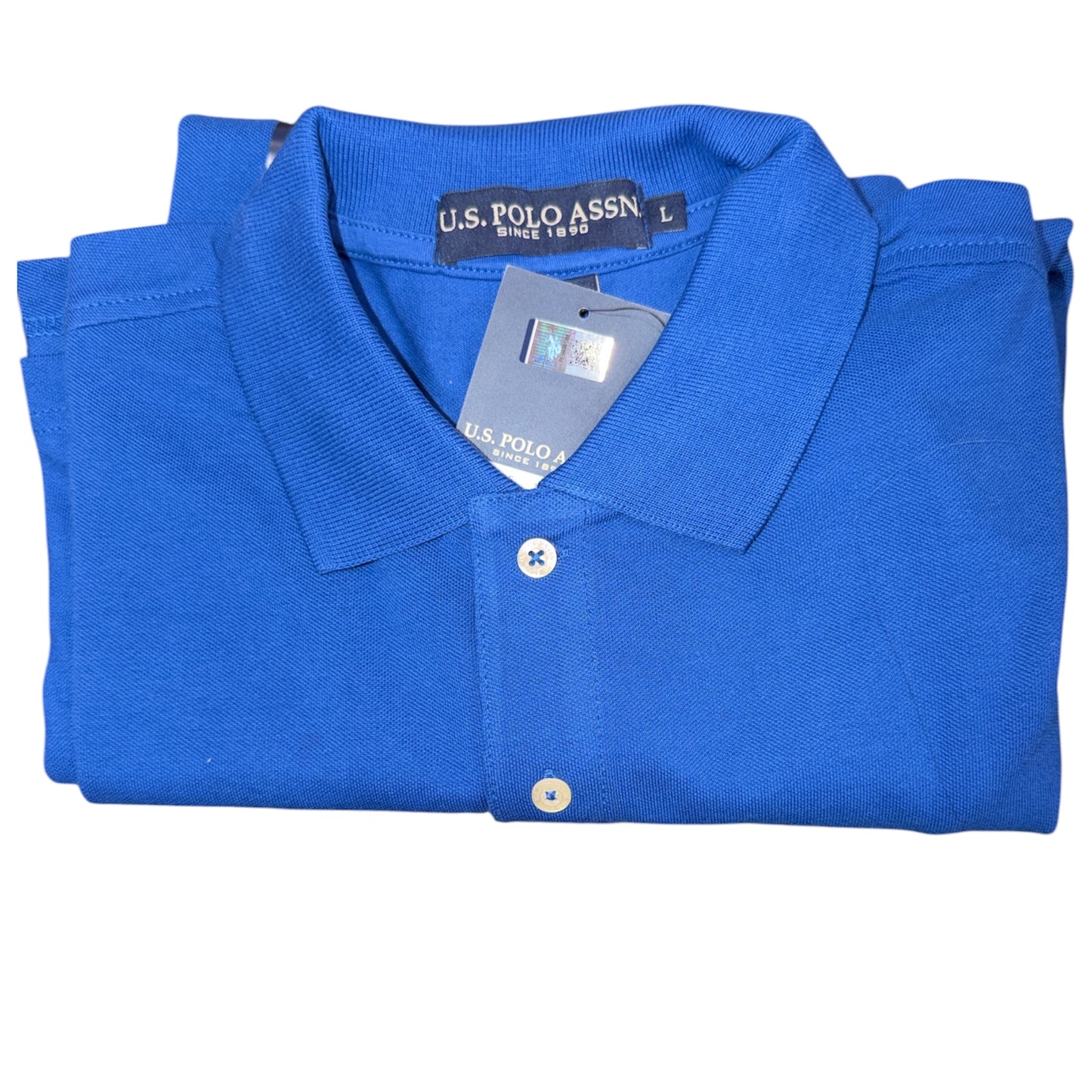 CAMISA POLO US POLO ASSN CON LOGO PEQUEÑO DE PIQUE SÓLIDO