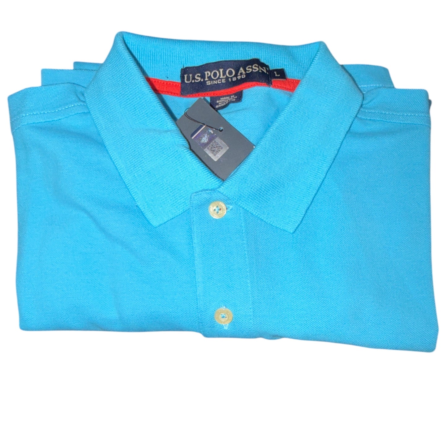 CAMISA POLO US POLO ASSN CON LOGO GRANDE DE PIQUE SÓLIDO