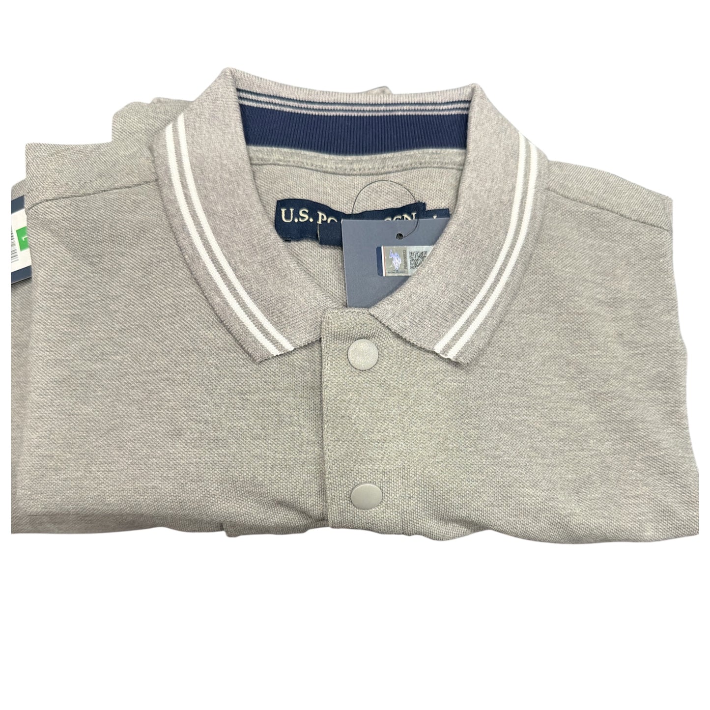 CAMISA POLO US POLO ASSN CON LOGO PEQUEÑO DE PIQUE SÓLIDO