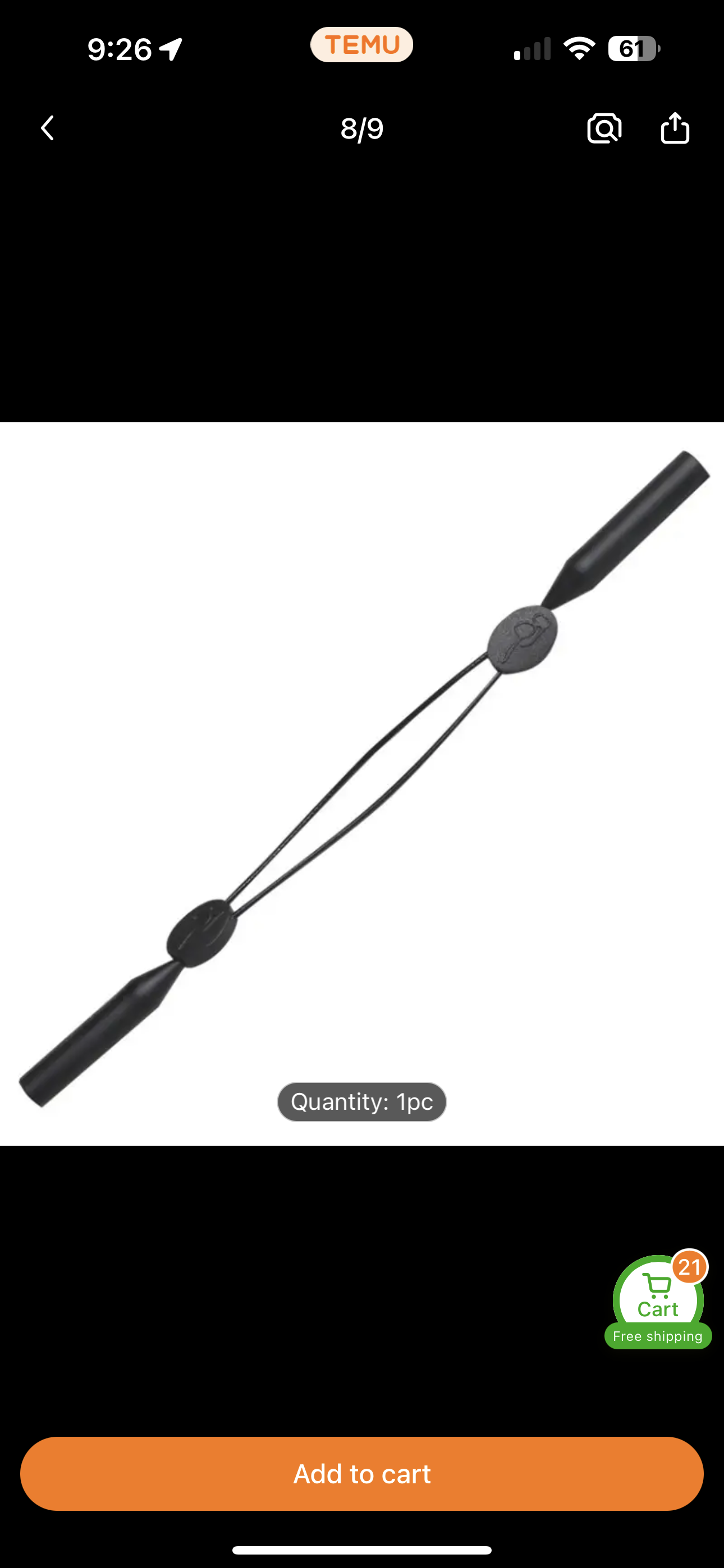 Cordón ajustable para lentes