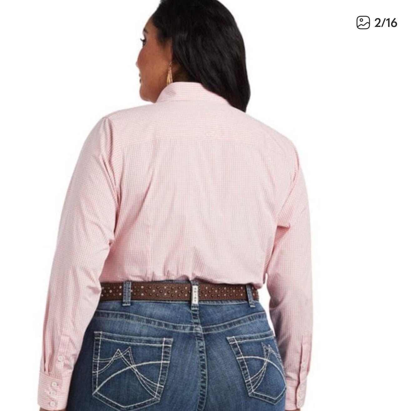 Camisa con botones Ariat Real Kirby Stretch Gingham para mujer