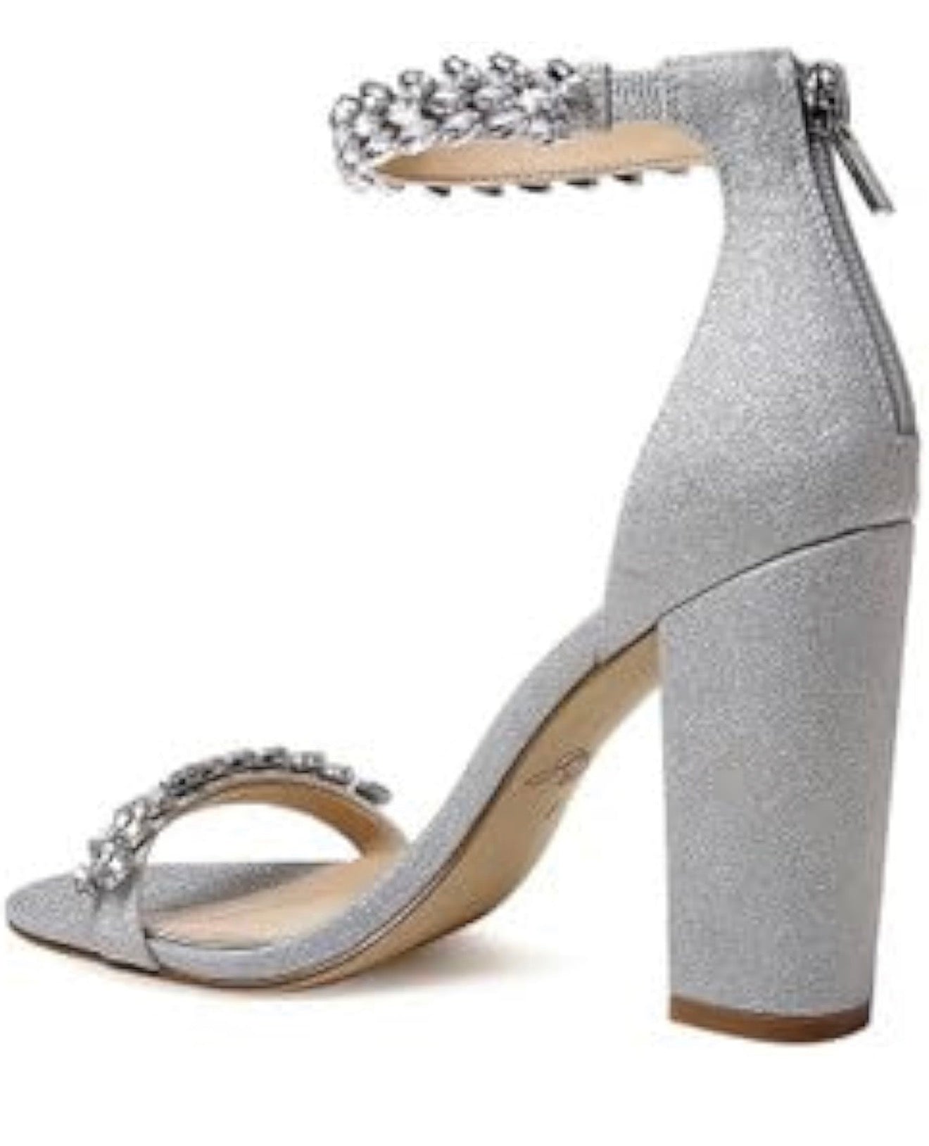 Zapato de noche con correa de tobillo Jewel Badgley Mischka