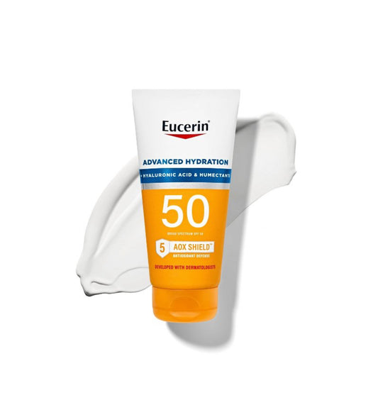 Eucerin Advanced Hydration Sunscreen w/Hyaluronic Acid , SPF 50, 5 Oz