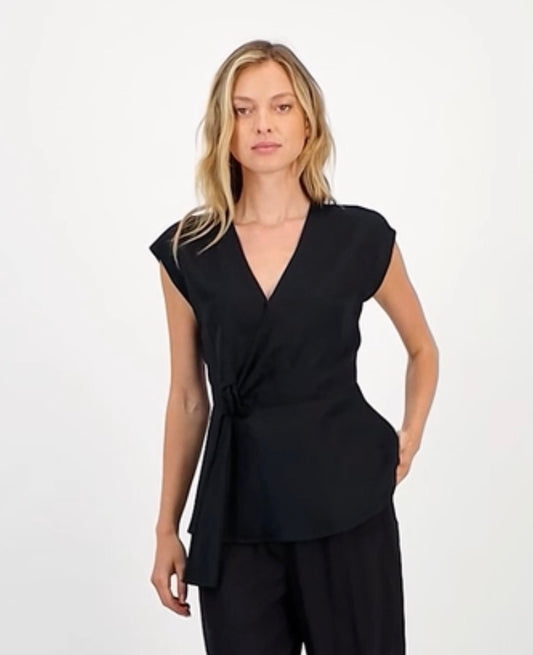 Camisa INC de nudo lateral para mujer