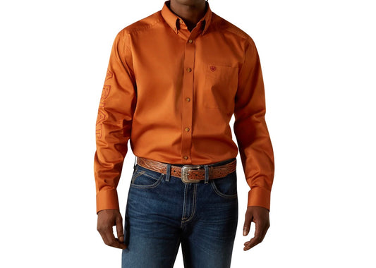 Camisa ARIAT de corte clásico de sarga con el logotipo del equipo Hombre