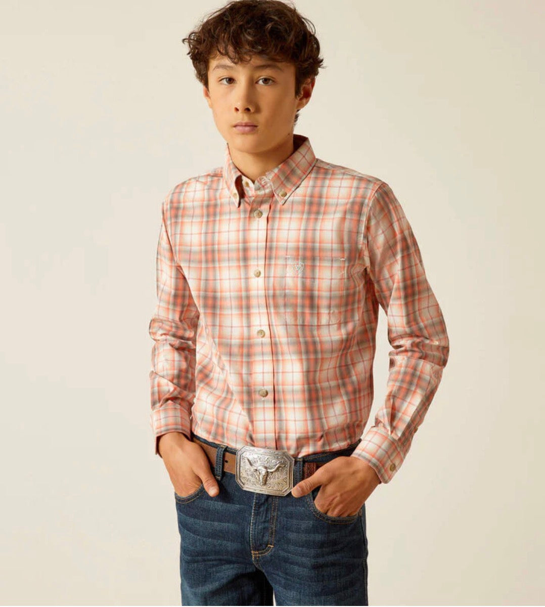 Camisa ARIAT de ajuste clásico Knox de la serie Pro para niños