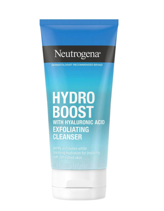 Neutrogena Hydro Boost Daily Gel Cream Exfoliating Cleanser With Hyaluronic Acid, 5FL OZ