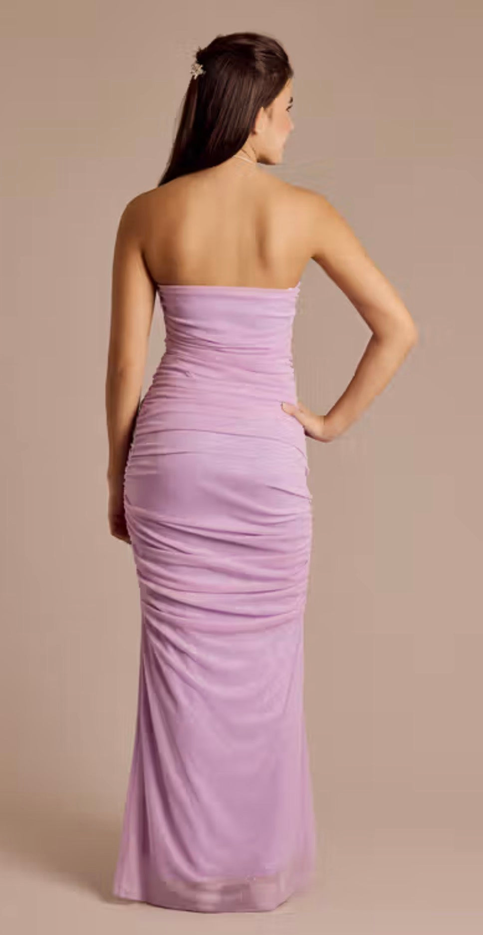 Vestido Jump de cascon purpurina elástica sin tirantes