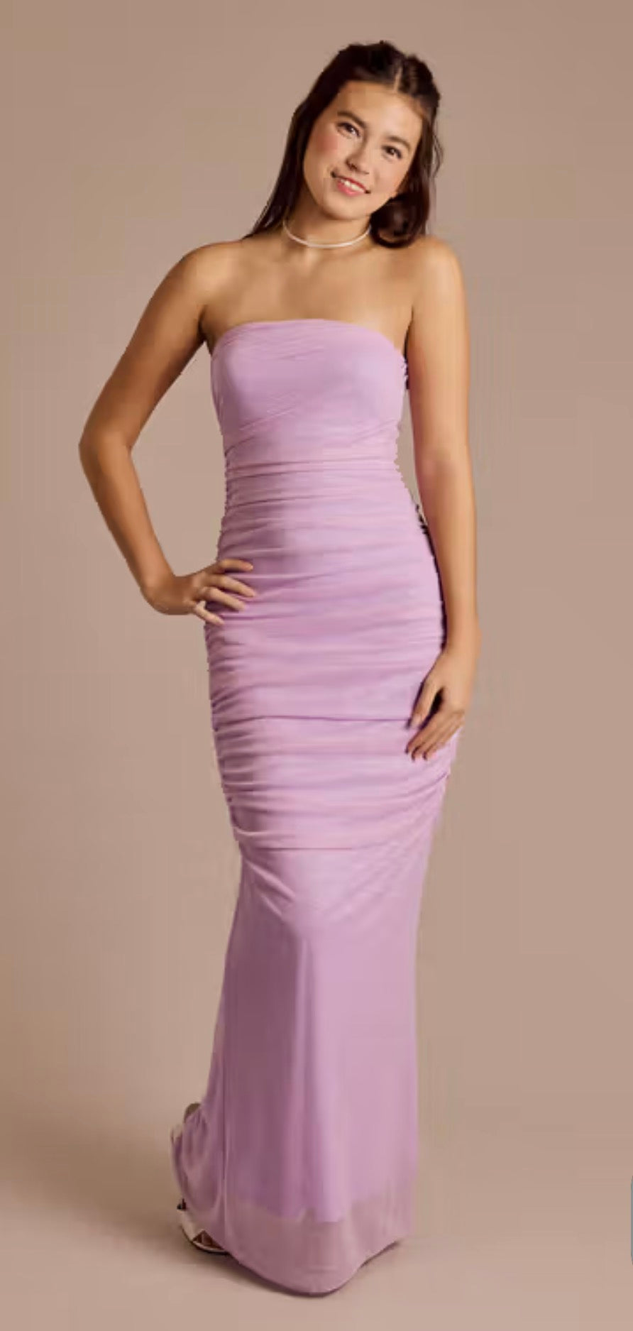 Vestido Jump de cascon purpurina elástica sin tirantes