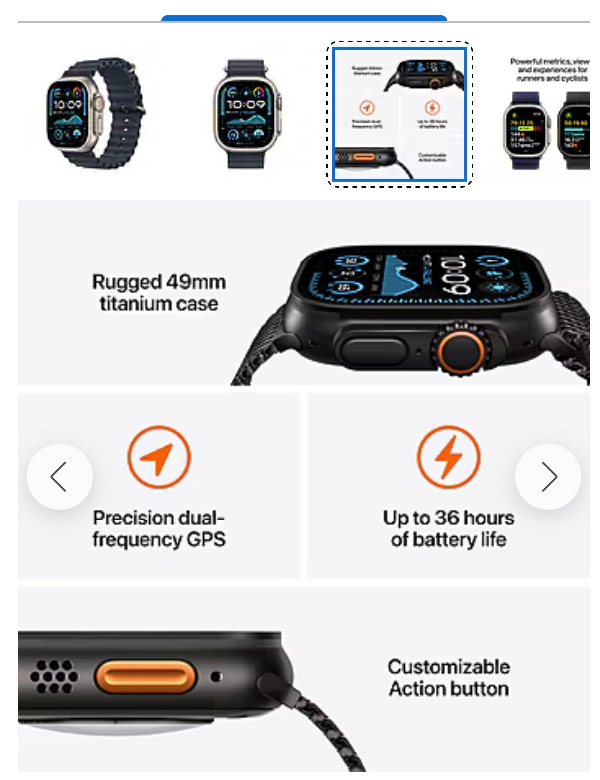 Apple Watch Ultra 2 GPS + Cellular Smartwatch