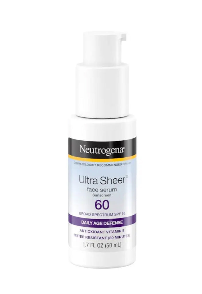 Neutrogena Ultra Sheer® Oil-Free Face Serum With Vitamin E SPF 60+, 1.7oz