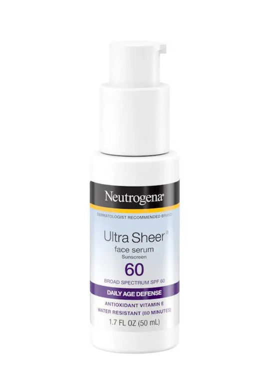 Neutrogena Ultra Sheer® Oil-Free Face Serum With Vitamin E SPF 60+, 1.7oz