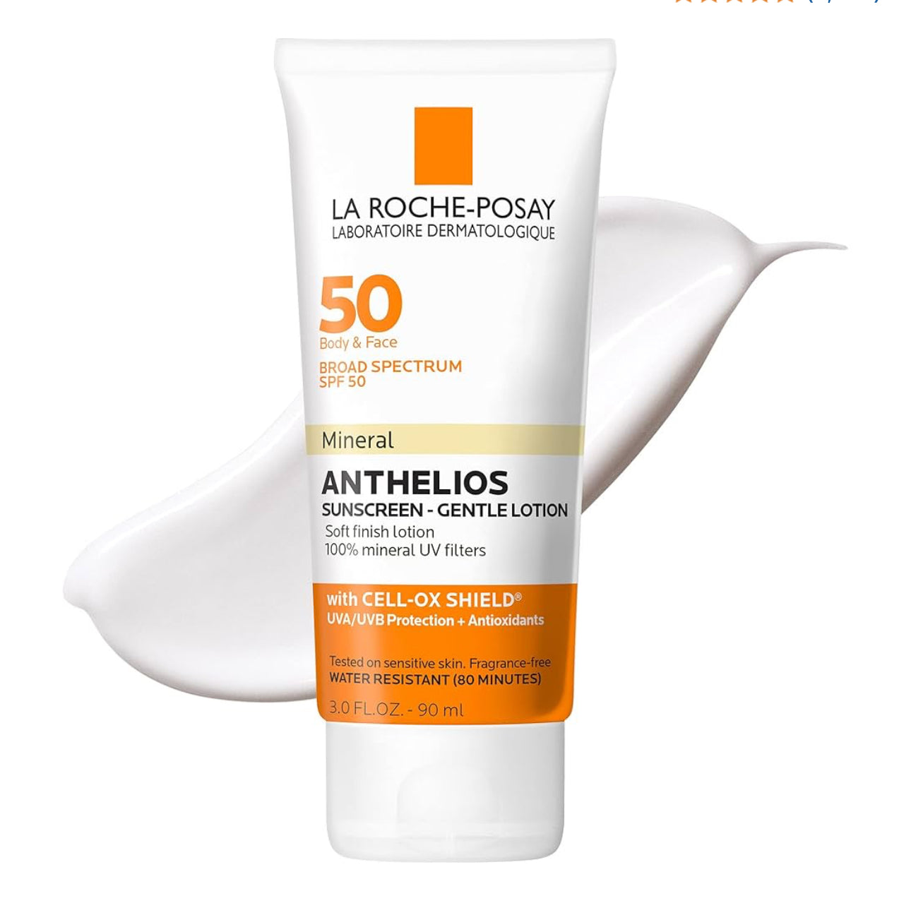 La Roche-Posay Anthelios Sunscreen SPF 50+, Broad Spectrum SPF + Antioxidants, Titanium Dioxide & Zinc Oxide Sunscreen, 4 Flexible Shades With No White Cast, Oil Free & Oxybenzone Free, 3.0 FL OZ