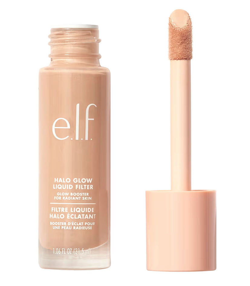 e.l.f. Halo Glow Liquid Filter, Complexion Booster For A Glowing, Soft-Focus Look, Infused With Hyaluronic Acid, Vegan & Cruelty-Free, 4 Medium