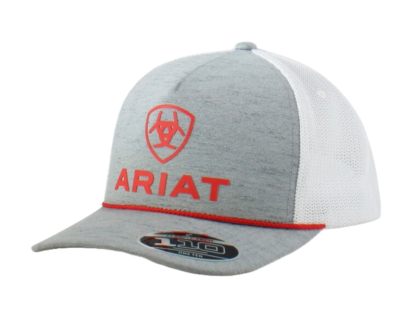 Gorra de cuerda roja, gris y blanca de Ariat para hombre