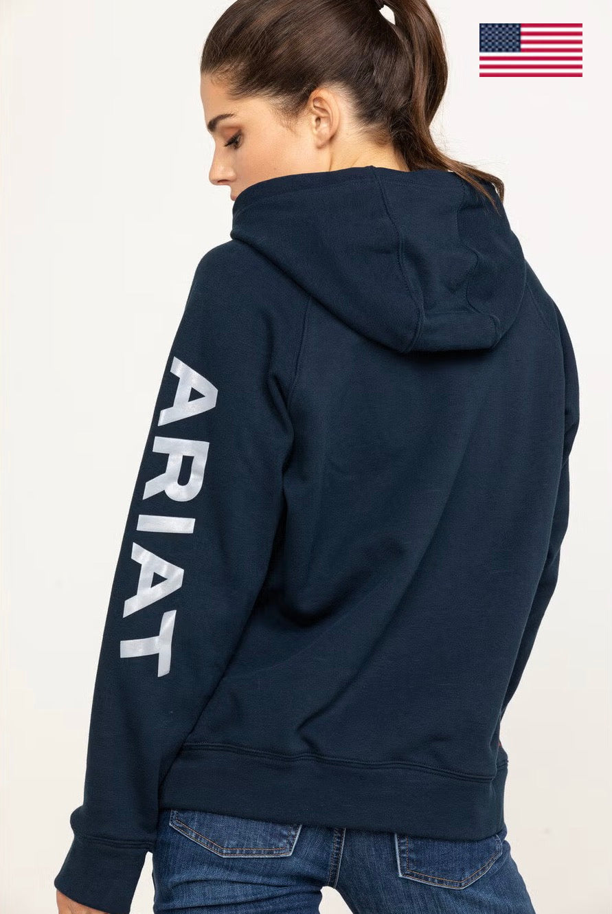 SUDADERA CON CAPUCHA ARIAT CON LOGOTIPO DE LANA FR PRIMO DE ARIAT PARA MUJER
