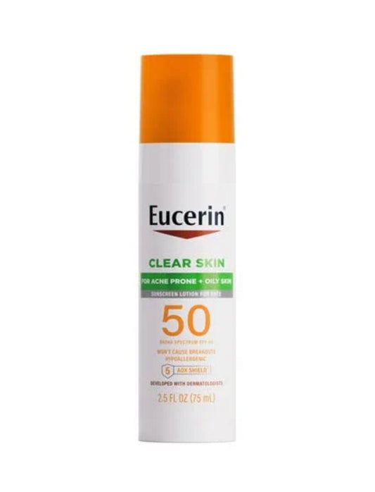 Eucerin Clear Skin Sunscreen, SPF 50, 2.5 Oz