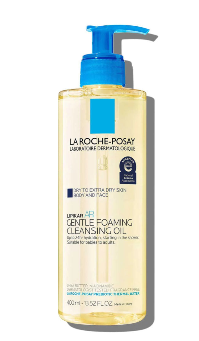 La Roche-Posay LIPIKAR AP+ GENTLE FOAMING CLEANSING OIL, 13.52 FL OZ