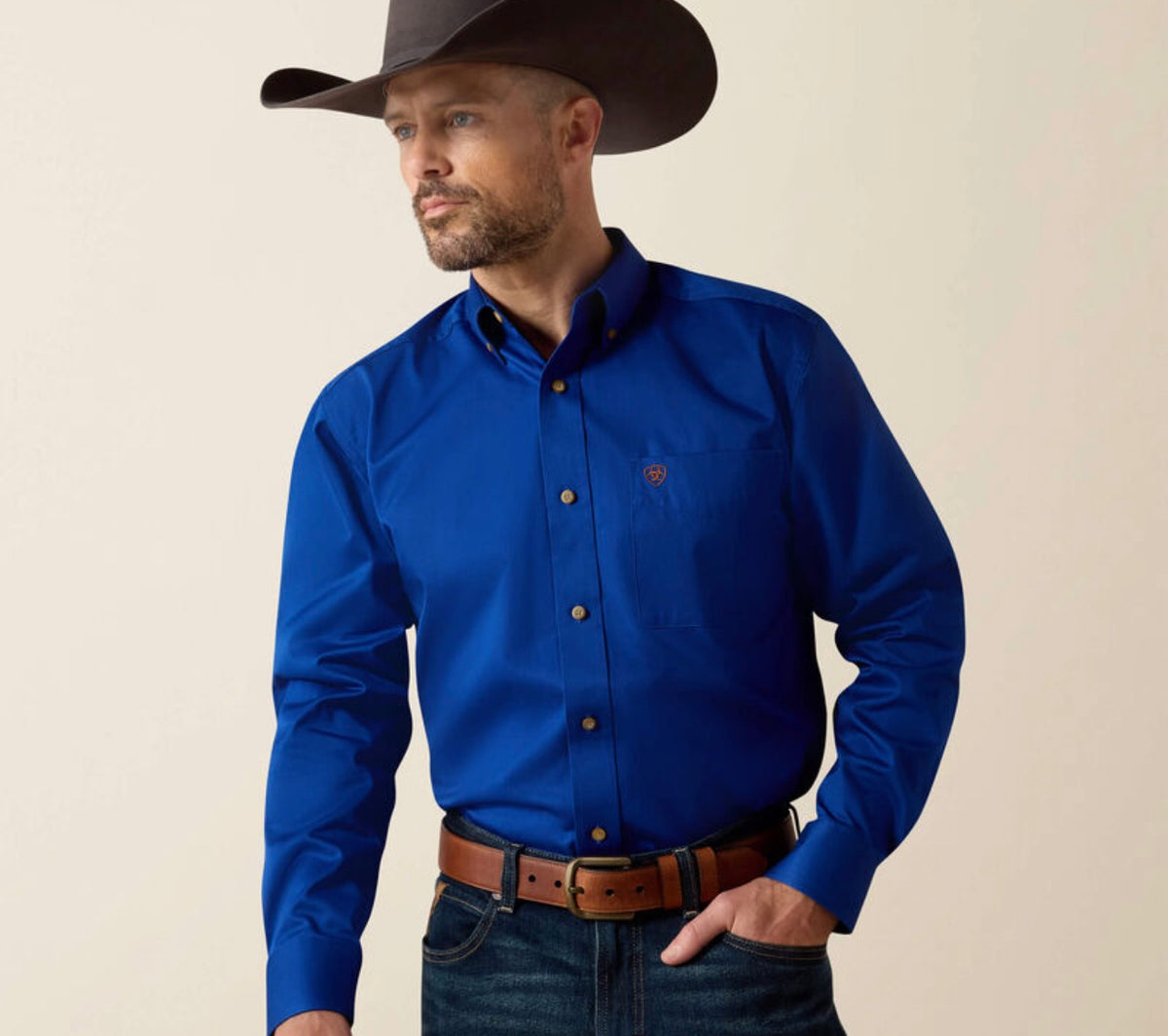 Camisa ARIAT Solid Twill Classic Hombre