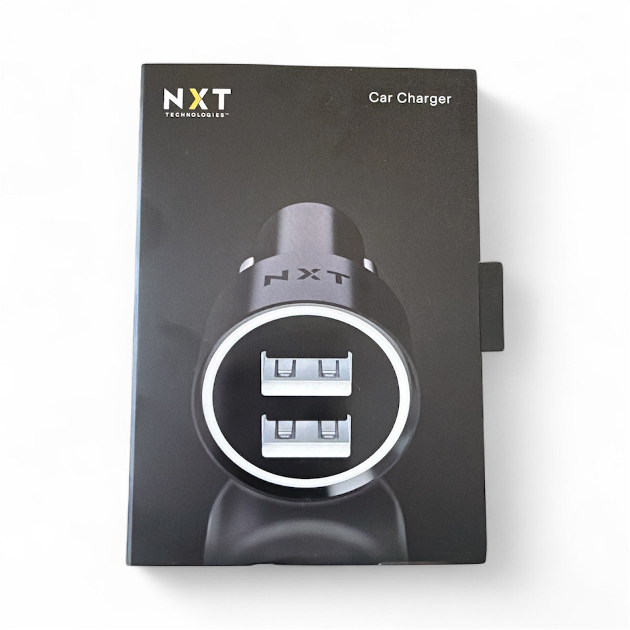 2 Port Universal USB Car Charger White NXT Technologies/Cargador de carro