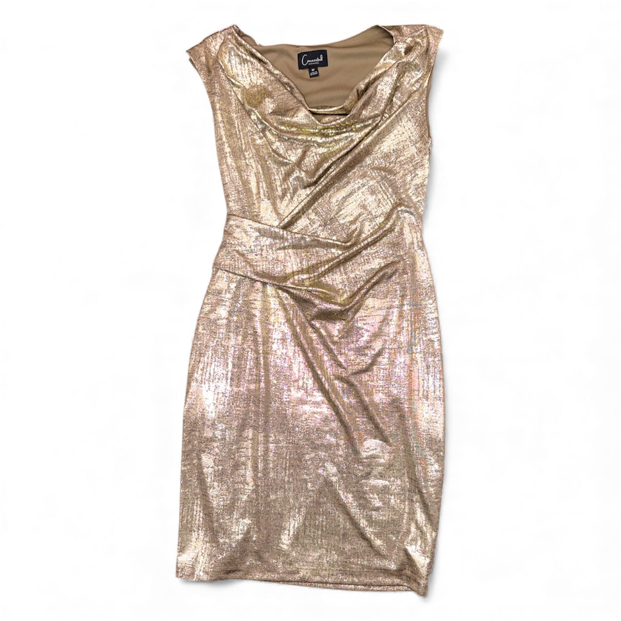 Vestido Connected Apparel Dorado