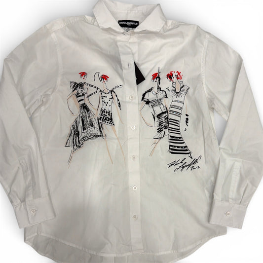 Camisa de vestir Karl Lagerfeld para mujer