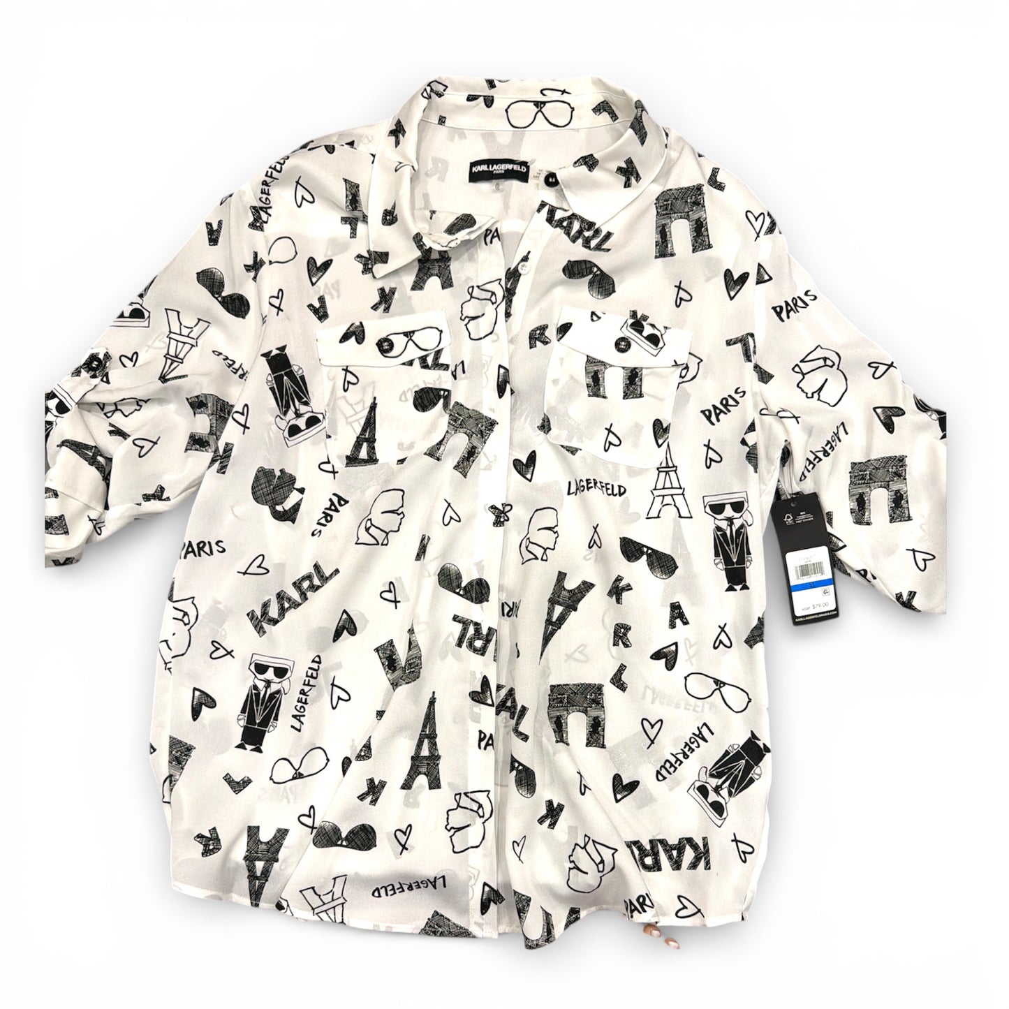 Camisa de vestir Karl Lagerfeld para mujer
