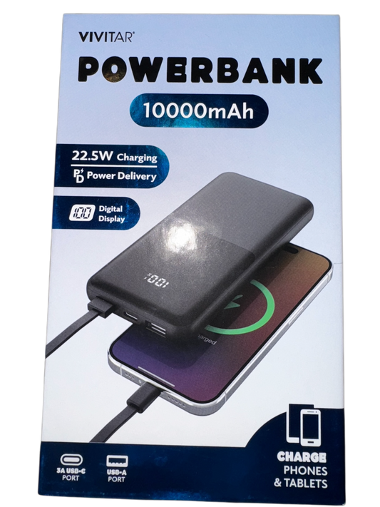 Vivitar PowerBank Charger Black 10000mAh