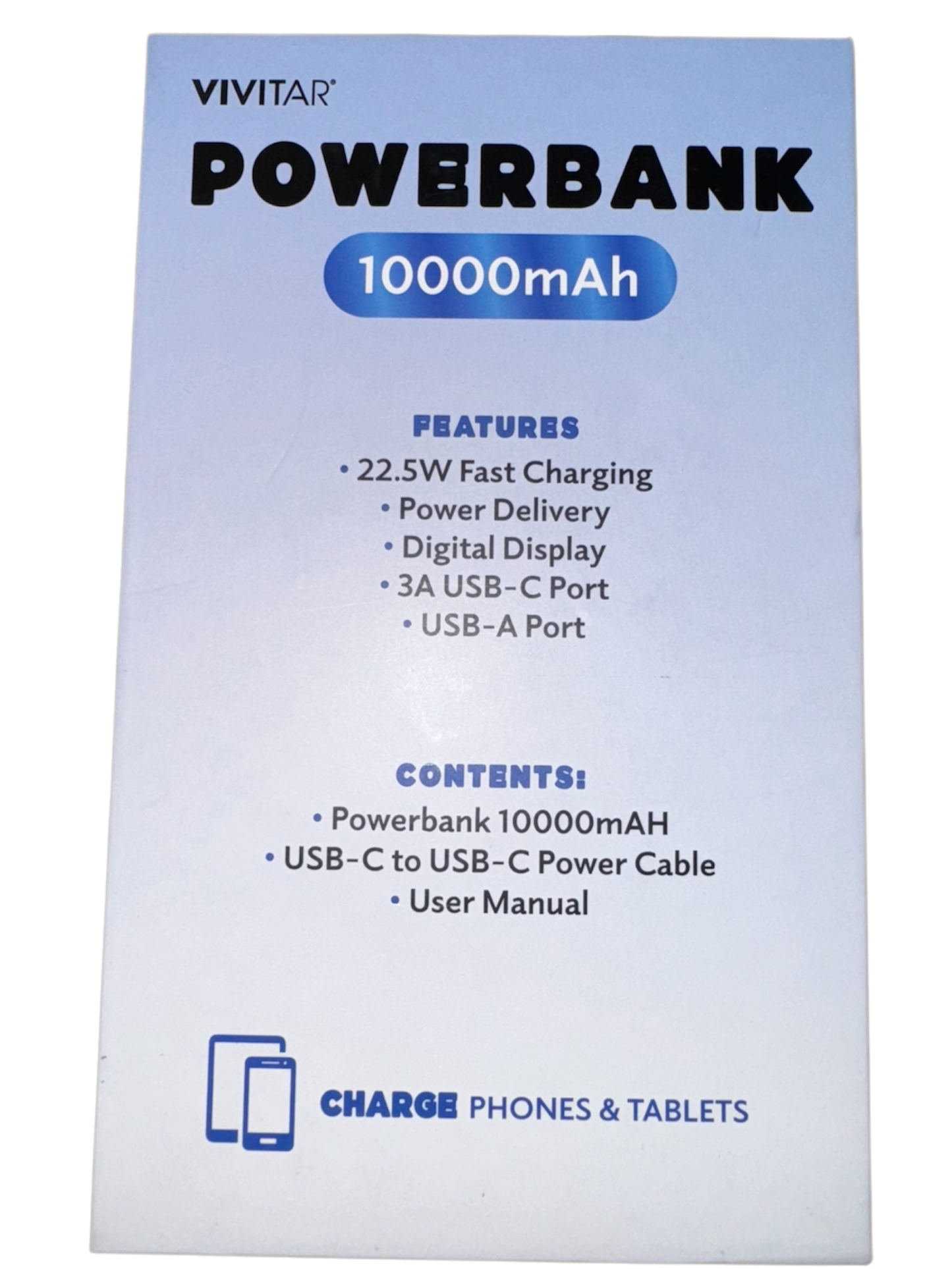 Vivitar PowerBank Charger Black 10000mAh