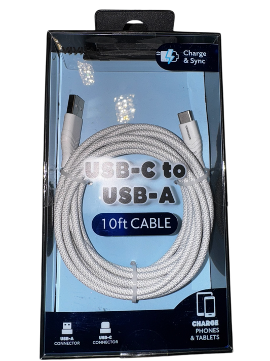 Vivitar USB-A to USB-C 10ft White