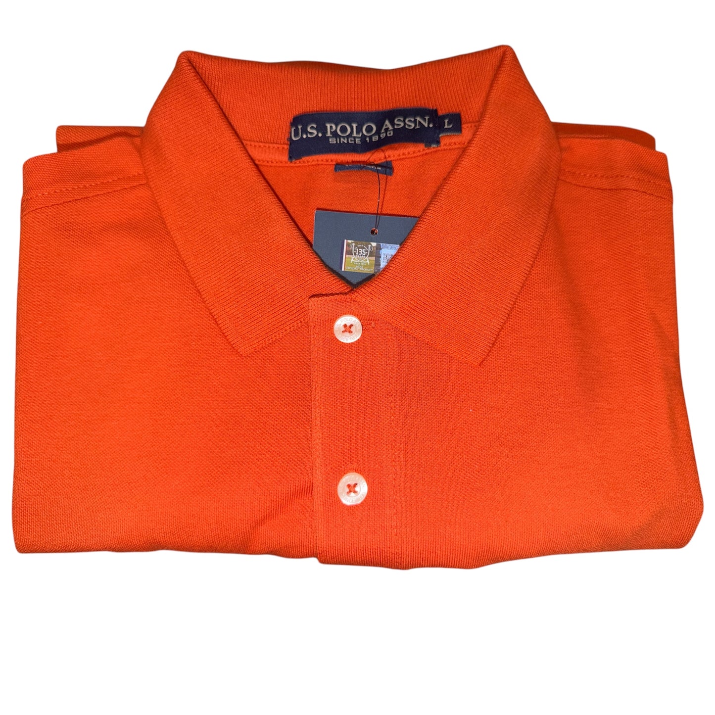 CAMISA POLO US POLO ASSN CON LOGO PEQUEÑO DE PIQUE SÓLIDO