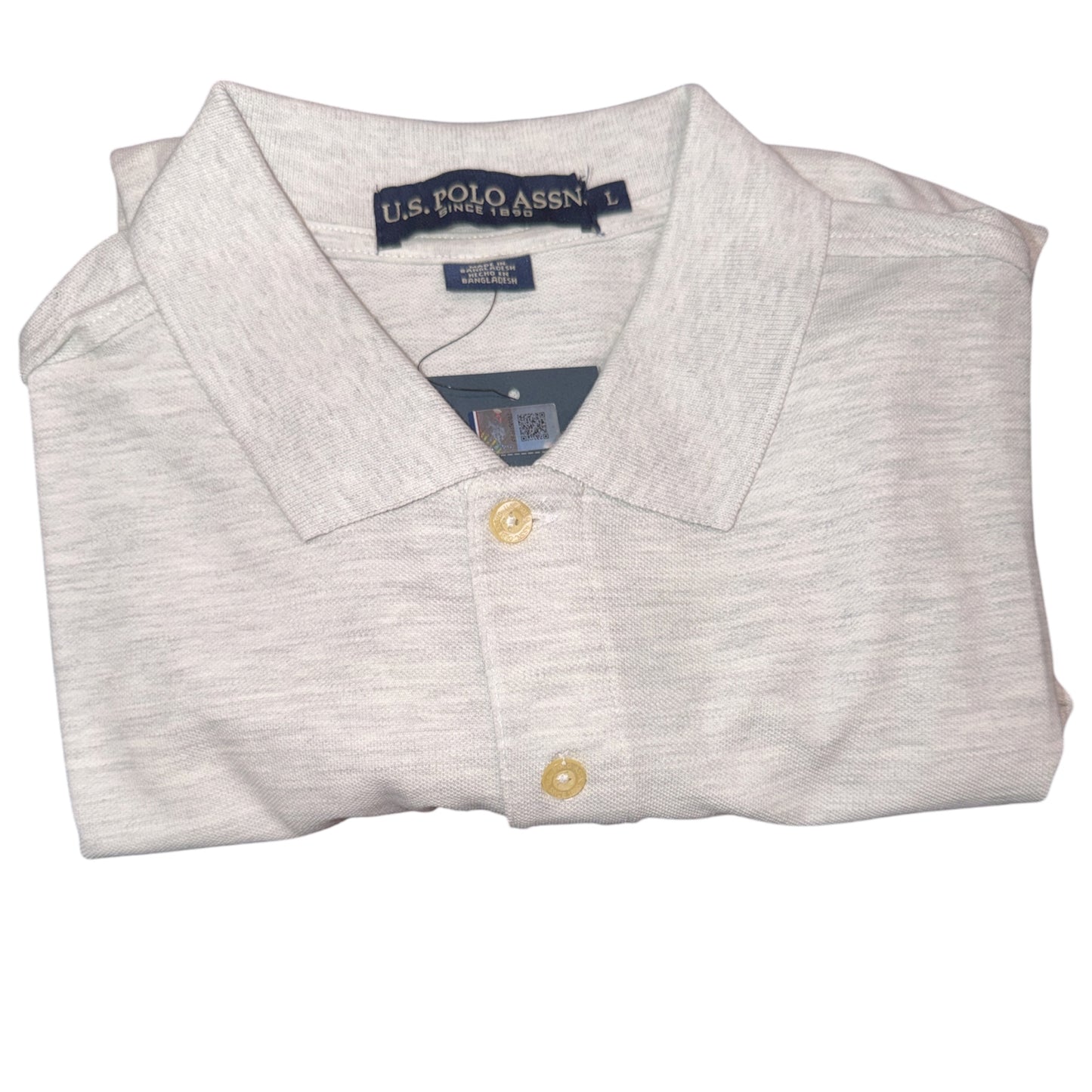 CAMISA POLO US POLO ASSN CON LOGO PEQUEÑO DE PIQUE SÓLIDO