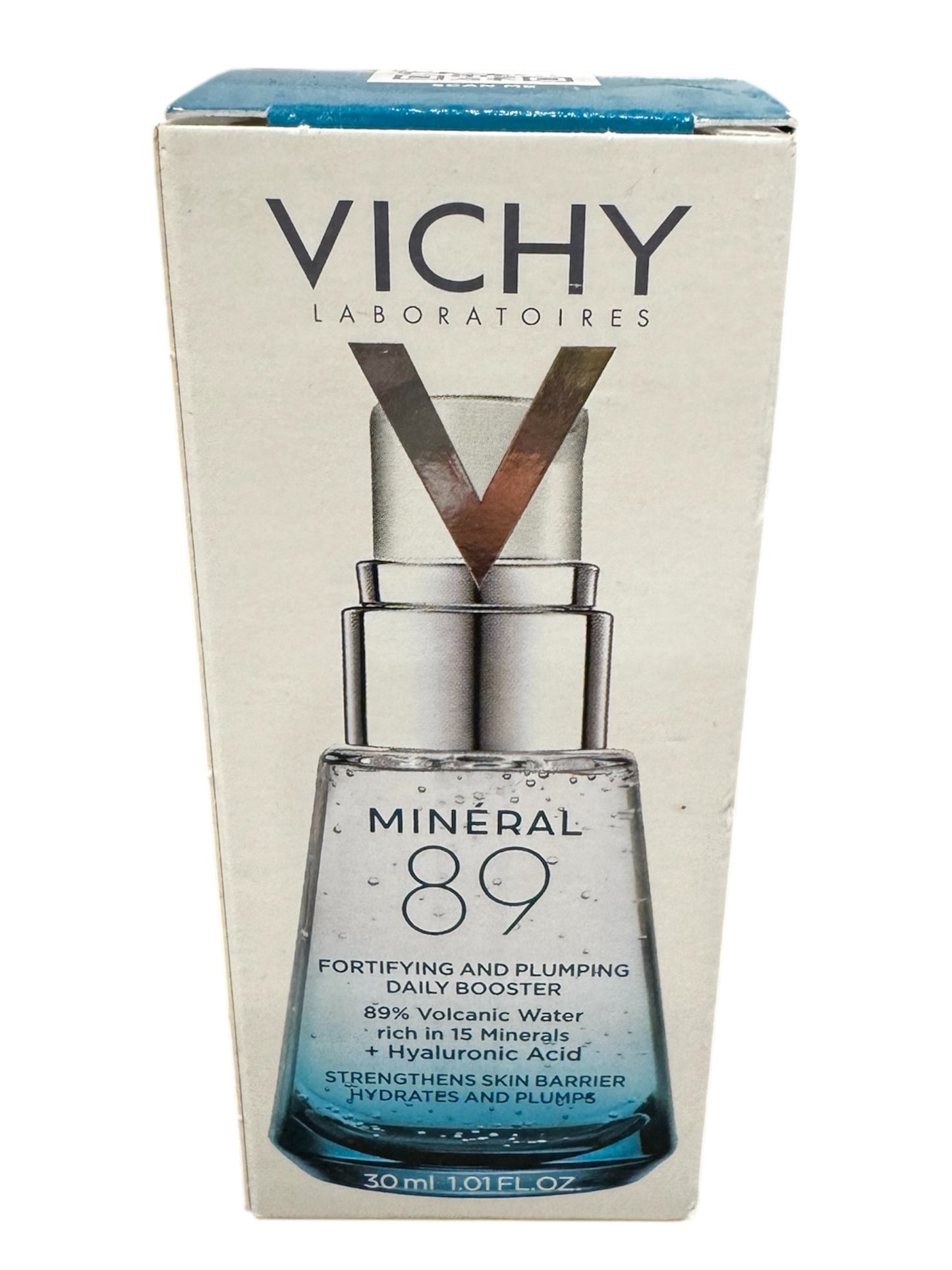 VICHY Mineral 89 Fortifying & Hydrating Daily Skin Booster | Suero de ácido hialurónico puro para la cara | Rellena e hidrata | Repara la barrera de la piel | Gel hidratante ligero | Fragancia, Gratis y sin aceite