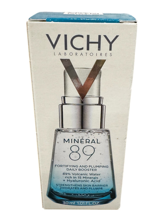 VICHY Mineral 89 Fortifying & Hydrating Daily Skin Booster | Suero de ácido hialurónico puro para la cara | Rellena e hidrata | Repara la barrera de la piel | Gel hidratante ligero | Fragancia, Gratis y sin aceite