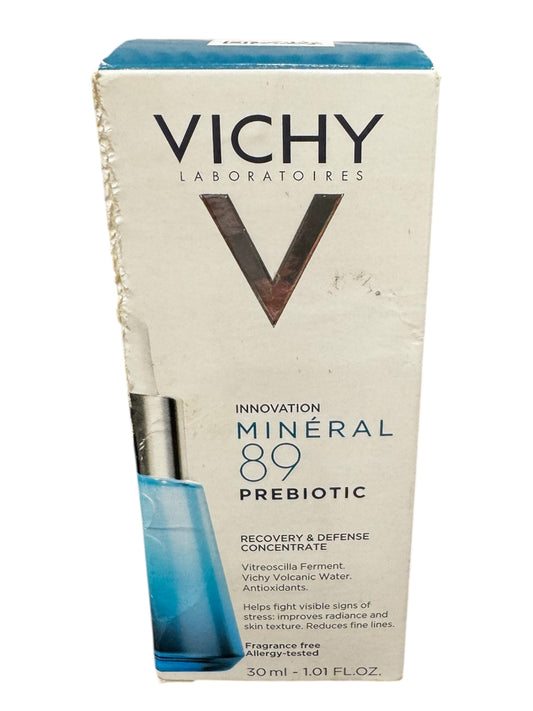 Vichy Mineral 89 Concentrado Prebiótico De Defensa Y Recuperación, Suero De Niacinamida Para La Cara, Reparación De La Barrera De La Piel Seum Con Antioxidantes, Minimizador De Poros Y Suero Hidratante Para Pieles Opacas Y Secas
