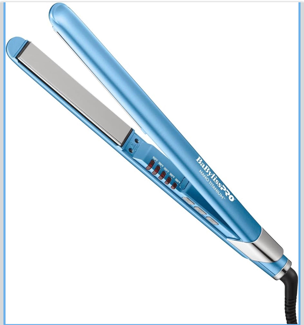 Plancha de pelo BabylissPRO Nano Titanium ultra-Sleek, plancha plana para todo tipo de cabello